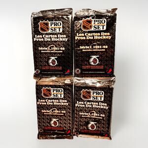 1991-1992 PRO SET NHL Hockey (Series 1) 4 Factory Sealed Packs FRENCH Lot